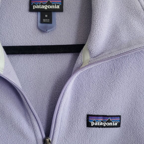 Patagonia Women Classic Microdini Jacket Lilac Lavander Preowned Size Medium - Picture 3 of 5